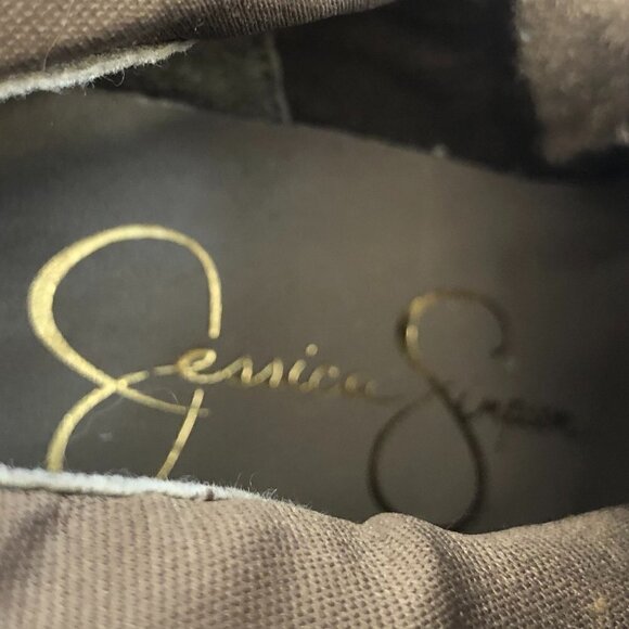 Jessica Simpson Callaghan Ankle Boots Suede Fringe Heeled  Zipper Booties Size 7 - Picture 13 of 14